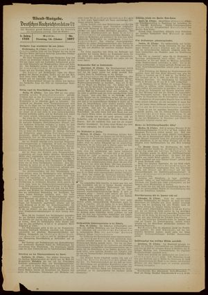 Deutsches Nachrichtenbüro vom 18.10.1938