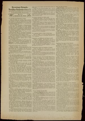 Deutsches Nachrichtenbüro vom 22.10.1938