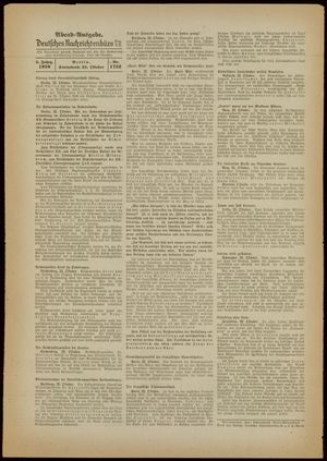 Deutsches Nachrichtenbüro vom 22.10.1938