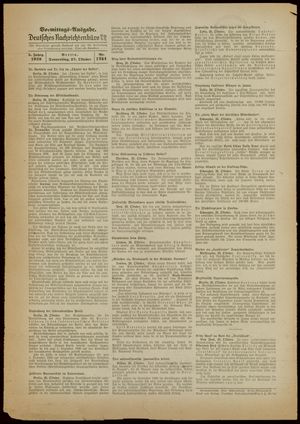 Deutsches Nachrichtenbüro vom 27.10.1938