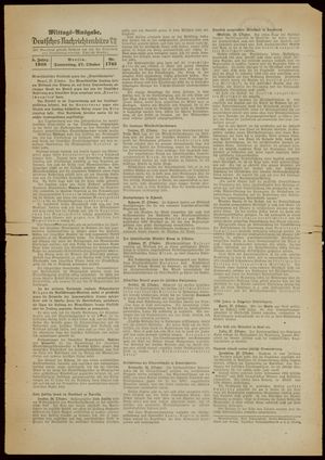 Deutsches Nachrichtenbüro vom 27.10.1938