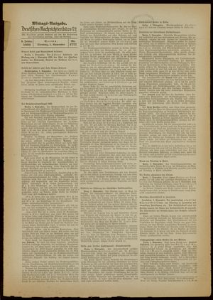 Deutsches Nachrichtenbüro vom 01.11.1938