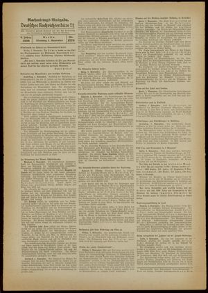 Deutsches Nachrichtenbüro vom 01.11.1938