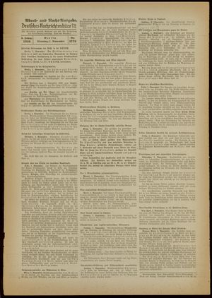 Deutsches Nachrichtenbüro vom 01.11.1938