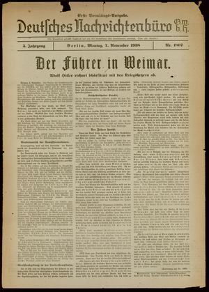 Deutsches Nachrichtenbüro vom 07.11.1938