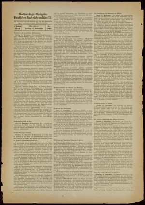 Deutsches Nachrichtenbüro vom 11.11.1938