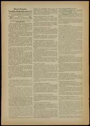Deutsches Nachrichtenbüro vom 12.11.1938