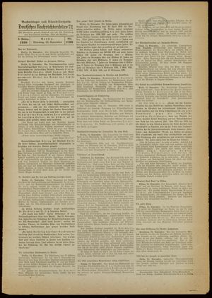 Deutsches Nachrichtenbüro vom 15.11.1938