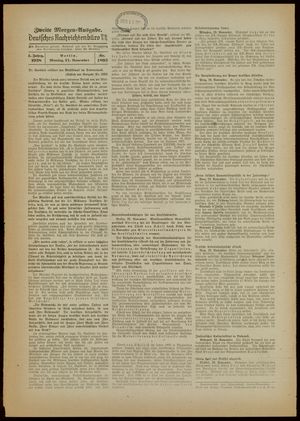 Deutsches Nachrichtenbüro vom 21.11.1938