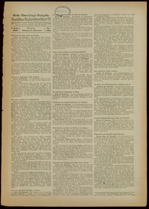 Deutsches Nachrichtenbüro vom 21.11.1938