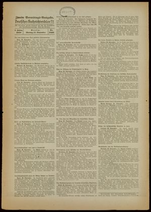 Deutsches Nachrichtenbüro vom 21.11.1938