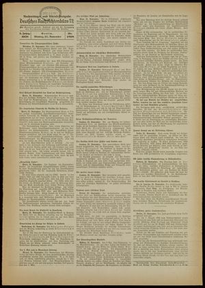 Deutsches Nachrichtenbüro vom 21.11.1938