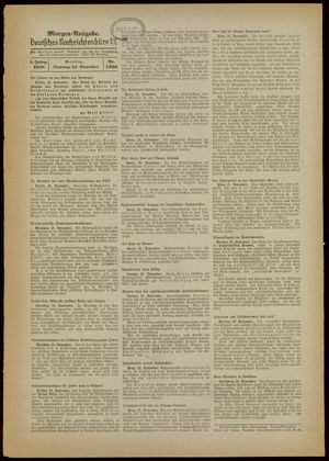 Deutsches Nachrichtenbüro vom 22.11.1938