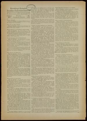 Deutsches Nachrichtenbüro vom 22.11.1938