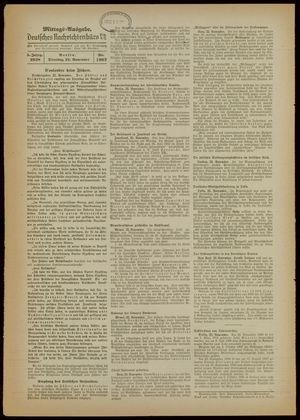Deutsches Nachrichtenbüro vom 22.11.1938
