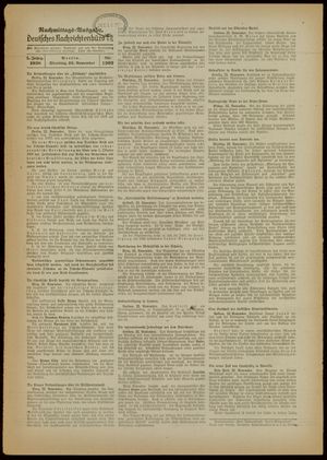 Deutsches Nachrichtenbüro vom 22.11.1938