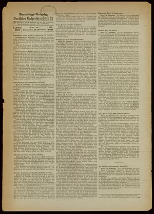 Deutsches Nachrichtenbüro vom 26.11.1938