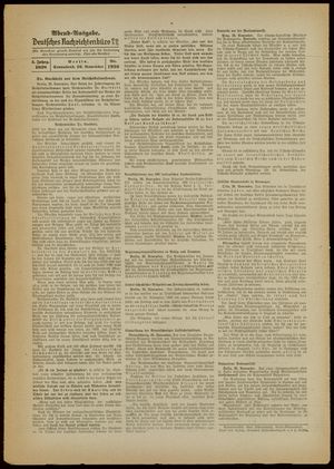 Deutsches Nachrichtenbüro vom 26.11.1938