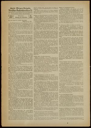 Deutsches Nachrichtenbüro vom 28.11.1938