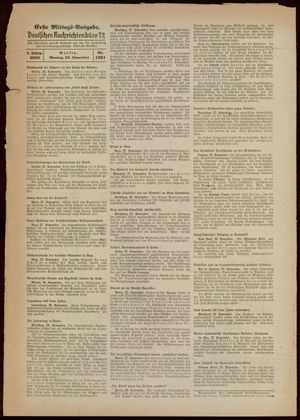 Deutsches Nachrichtenbüro vom 28.11.1938