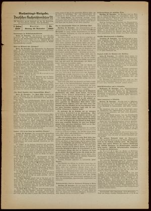 Deutsches Nachrichtenbüro vom 28.11.1938