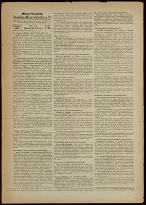 Deutsches Nachrichtenbüro vom 28.11.1938