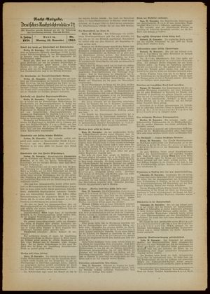 Deutsches Nachrichtenbüro vom 28.11.1938