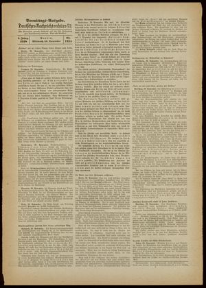 Deutsches Nachrichtenbüro vom 30.11.1938