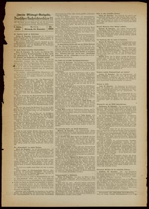 Deutsches Nachrichtenbüro vom 30.11.1938