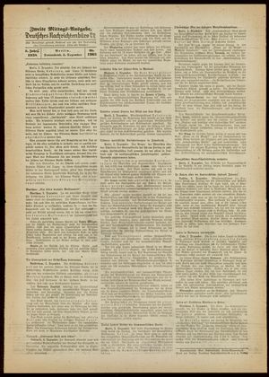 Deutsches Nachrichtenbüro vom 03.12.1938