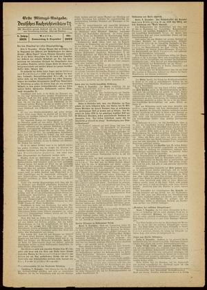 Deutsches Nachrichtenbüro vom 08.12.1938