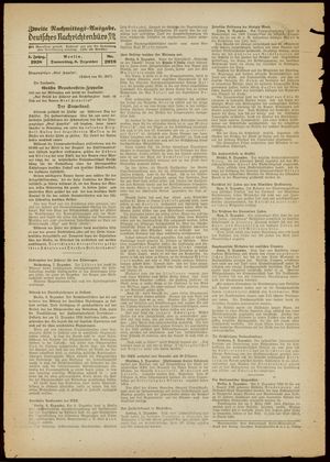 Deutsches Nachrichtenbüro vom 08.12.1938