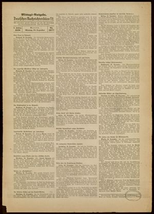 Deutsches Nachrichtenbüro vom 19.12.1938