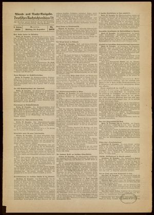 Deutsches Nachrichtenbüro vom 19.12.1938