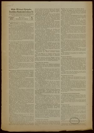 Deutsches Nachrichtenbüro vom 28.01.1939