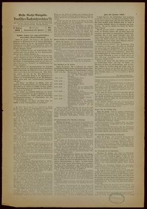 Deutsches Nachrichtenbüro vom 28.01.1939