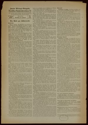 Deutsches Nachrichtenbüro on Jan 31, 1939