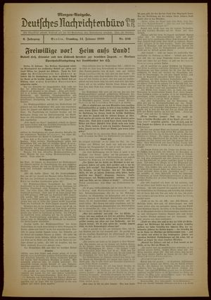 Deutsches Nachrichtenbüro vom 14.02.1939