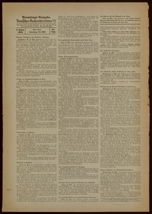 Deutsches Nachrichtenbüro vom 16.05.1939
