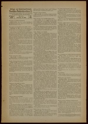 Deutsches Nachrichtenbüro vom 16.05.1939
