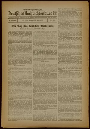 Deutsches Nachrichtenbüro vom 26.06.1939