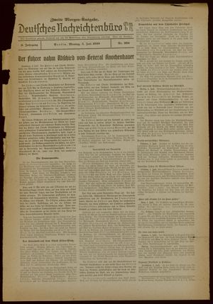 Deutsches Nachrichtenbüro vom 03.07.1939