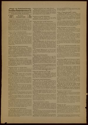 Deutsches Nachrichtenbüro vom 18.07.1939