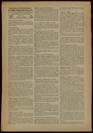 Deutsches Nachrichtenbüro vom 04.08.1939