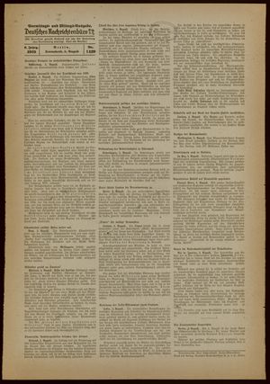 Deutsches Nachrichtenbüro vom 05.08.1939