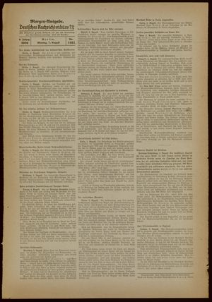 Deutsches Nachrichtenbüro vom 07.08.1939