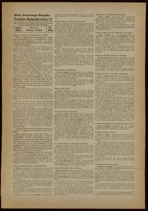 Deutsches Nachrichtenbüro vom 07.08.1939