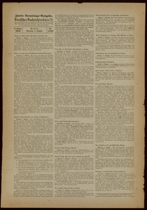Deutsches Nachrichtenbüro vom 07.08.1939