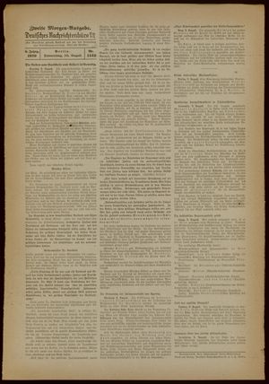 Deutsches Nachrichtenbüro vom 10.08.1939