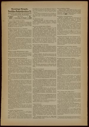 Deutsches Nachrichtenbüro vom 10.08.1939